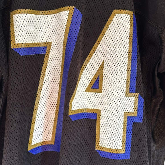 Reebok Baltimore Ravens Michael Oher #74 jersey in black, purple, white, & gold - Picture 8 of 16